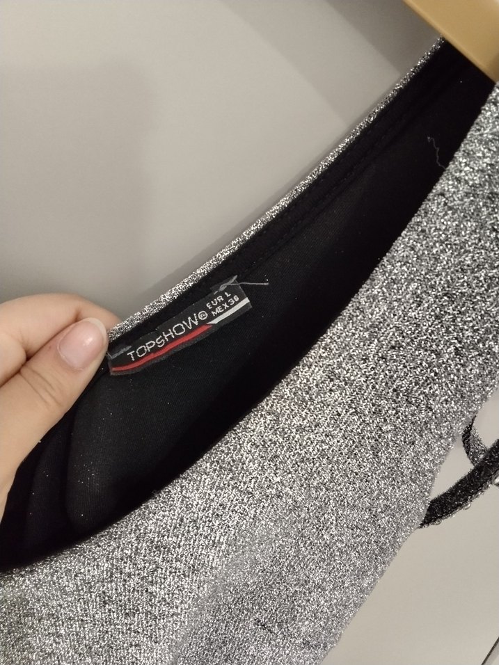 Gri Mini Payetli V Yaka Abiye Elbise - Görsel 5