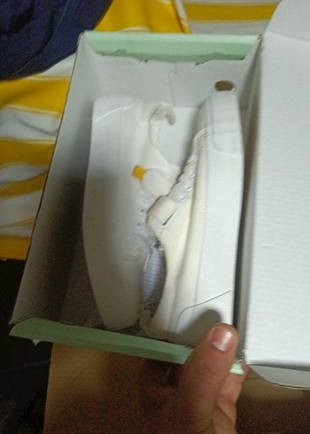 Beyaz unisex Spor Ayakkabı Cırt Cırtlı - Görsel 3