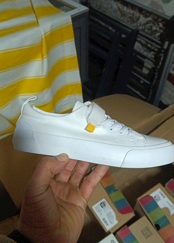 Beyaz unisex Spor Ayakkabı Cırt Cırtlı - Görsel 2