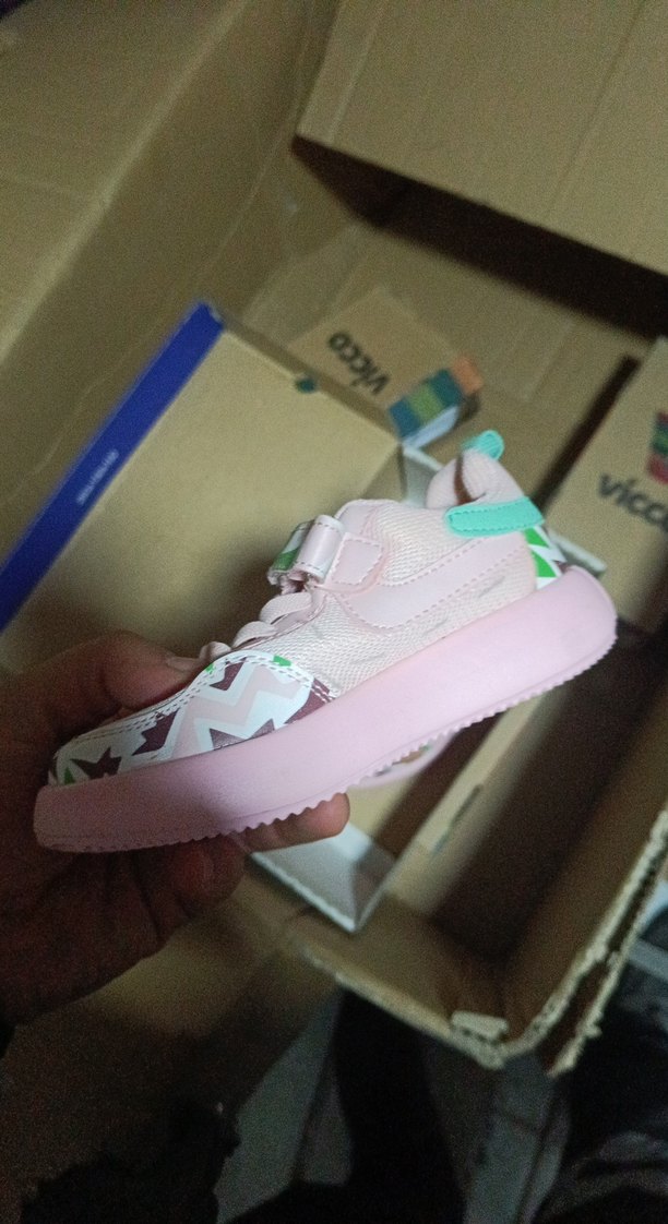 Kız Çocuk Pembe Renkli Cırtcırtlı Spor Ayakkabı - Görsel 2