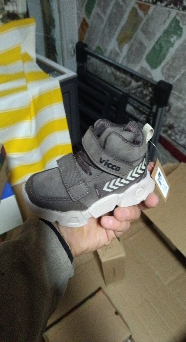 Gri Erkek Çocuk Sokak Tarzı Bot - Görsel 3