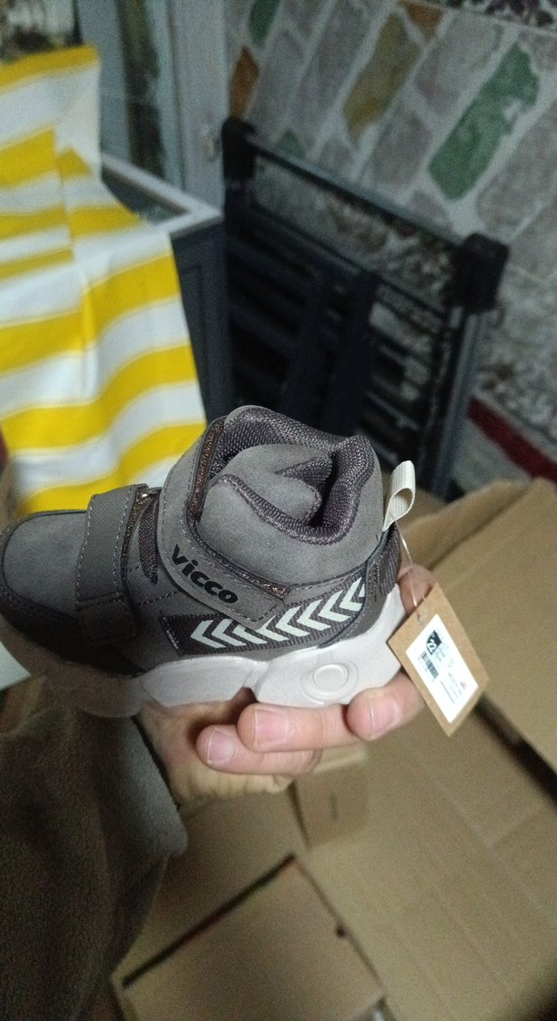 Gri Erkek Çocuk Sokak Tarzı Bot - Görsel 4