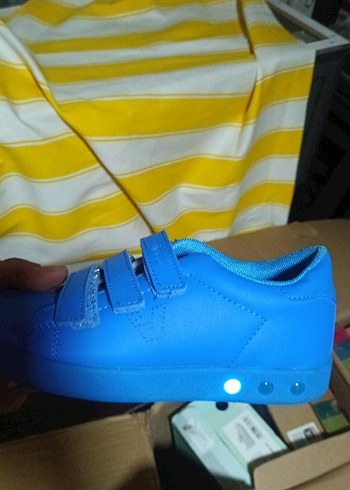 Mavi Erkek Çocuk Spor Ayakkabı Velcro - Görsel 3