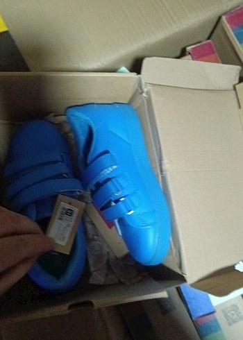 Mavi Erkek Çocuk Spor Ayakkabı Velcro - Görsel 2