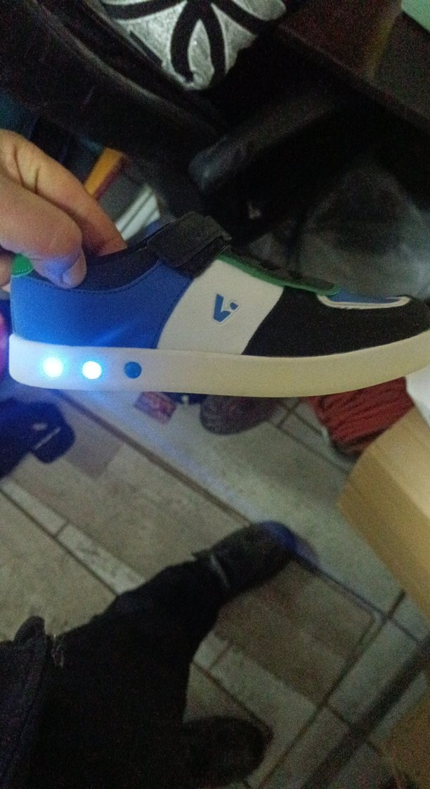 Erkek Çocuk Mavi Cırtlı Spor Ayakkabı - Görsel 2