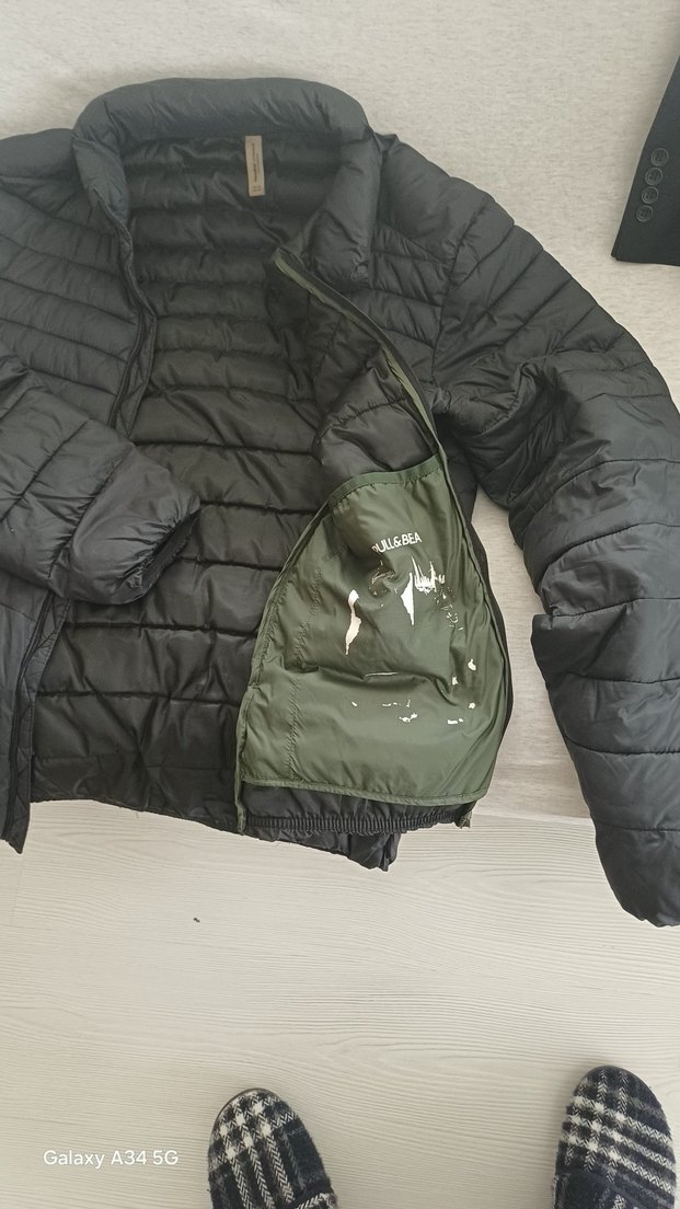 Siyah Fermuarlı Erkek Kışlık Mont - Görsel 2