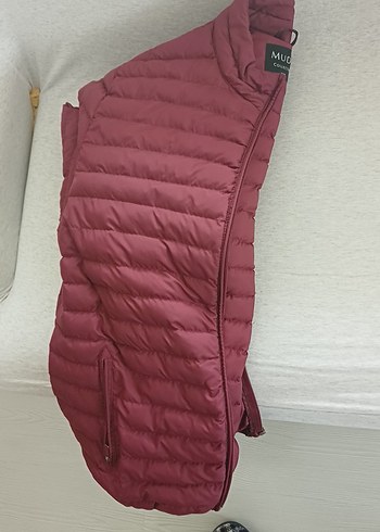 Bordo Fermuarlı Kısa Erkek Mont - Görsel 3