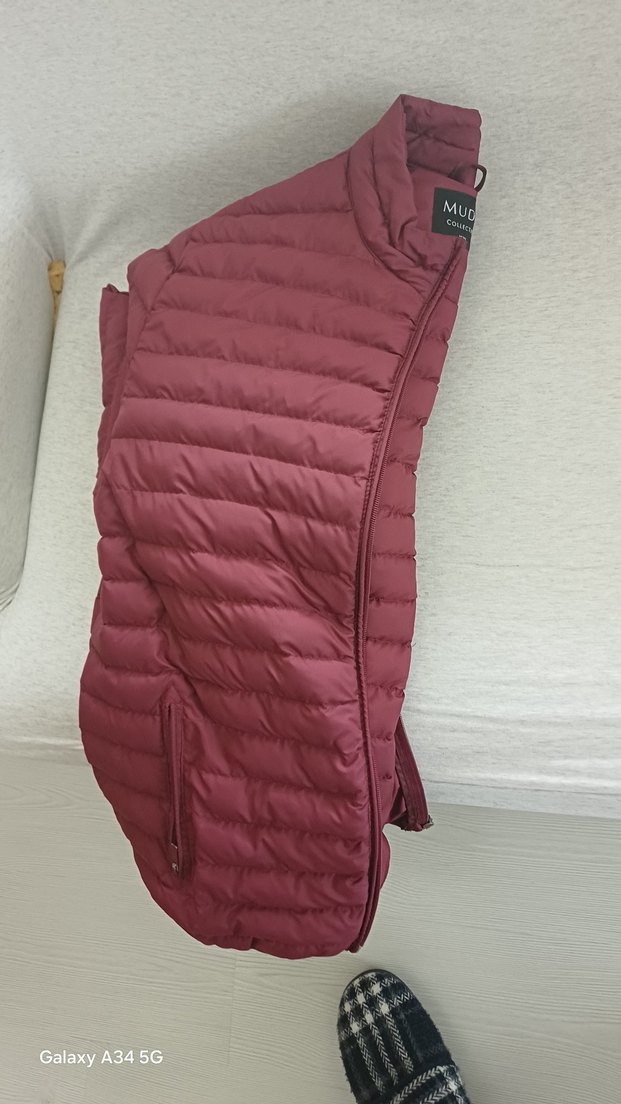 Bordo Fermuarlı Kısa Erkek Mont - Görsel 3