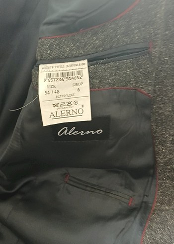 Gri yün kışlık Erkek Takım Elbise, Normal Kesim, Düğmeli - Görsel 2