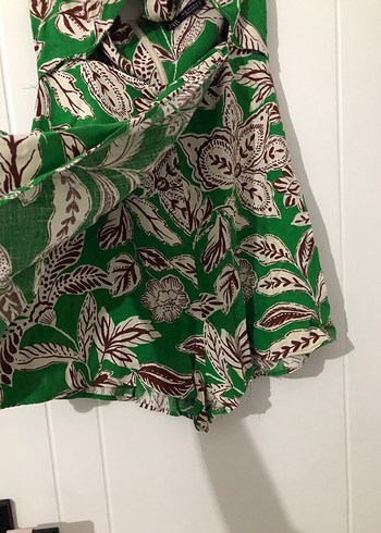 Straplez Elbise görünümlü Şort Tulum - Görsel 2