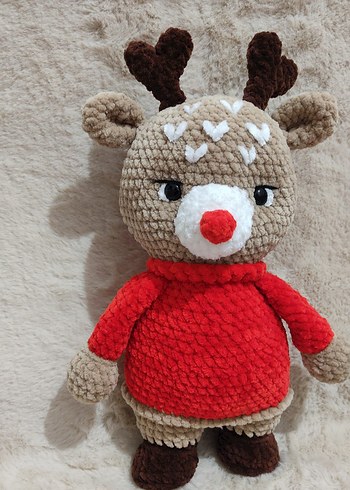 Kahverengi Geyik Peluş Oyuncak - Görsel 3