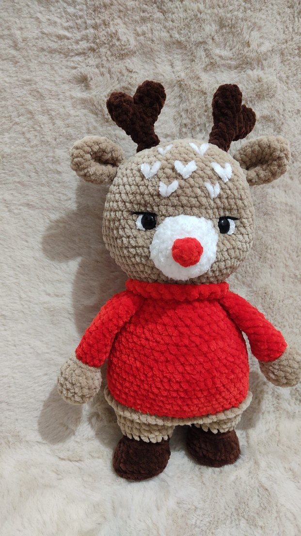 Kahverengi Geyik Peluş Oyuncak - Görsel 3