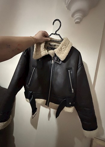 Kemerli Kahverengi Deri Kadın Ceket - Görsel 8