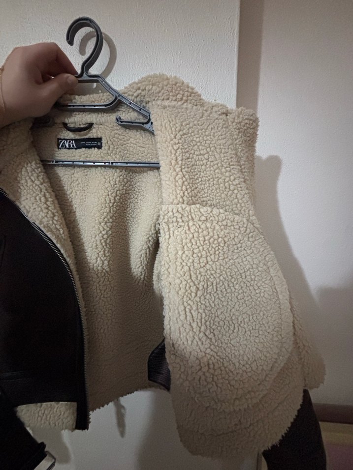 Kemerli Kahverengi Deri Kadın Ceket - Görsel 4