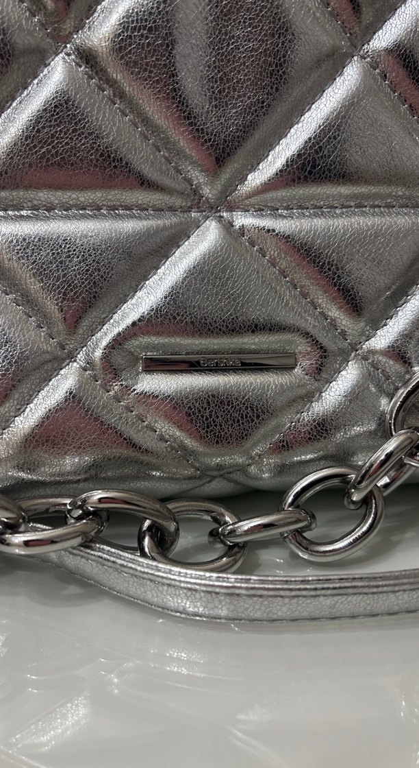 Gri Zincir Detaylı Kadın Çanta - Görsel 3