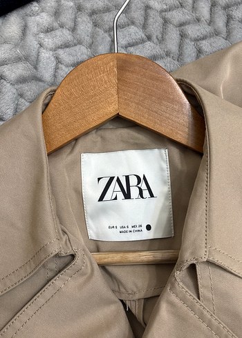 Bej Midi Kadın Trençkot Çift Düğmeli - Görsel 3