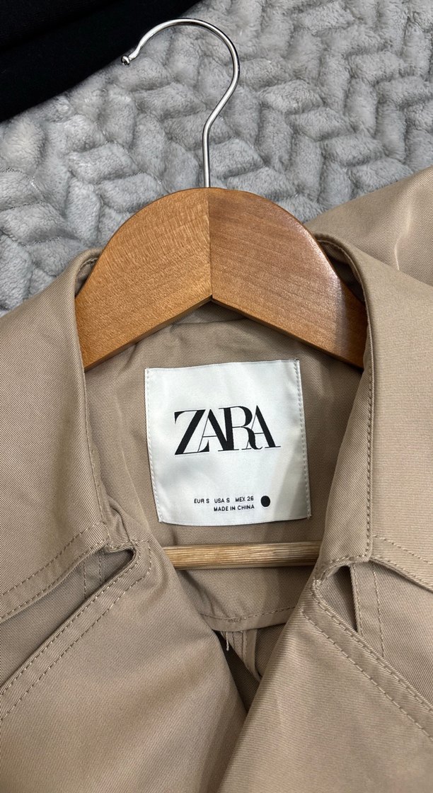 Bej Midi Kadın Trençkot Çift Düğmeli - Görsel 3