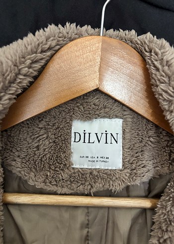 Kahverengi Uzun Kürklü Kadın Kaban - Görsel 7