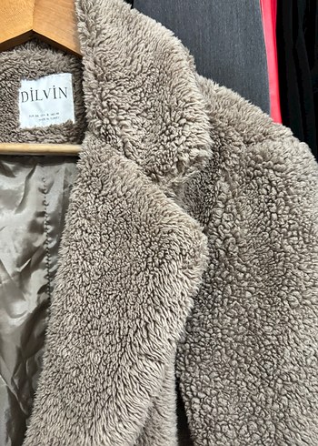 Kahverengi Uzun Kürklü Kadın Kaban - Görsel 3