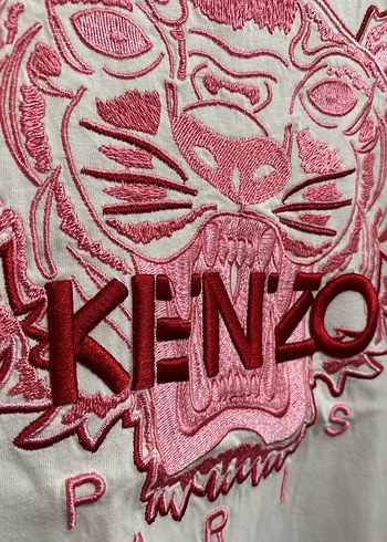 Kenzo Beyaz Renkli Baskılı kadın tişört - Görsel 3