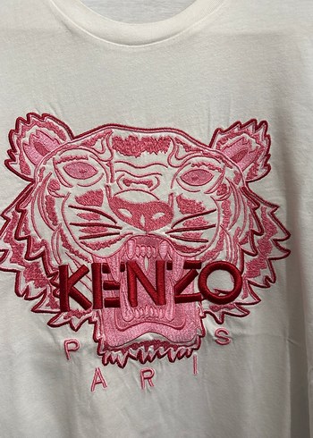 Kenzo Beyaz Renkli Baskılı kadın tişört - Görsel 2