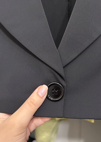 Siyah  Mini Kadın Blazer - Görsel 2