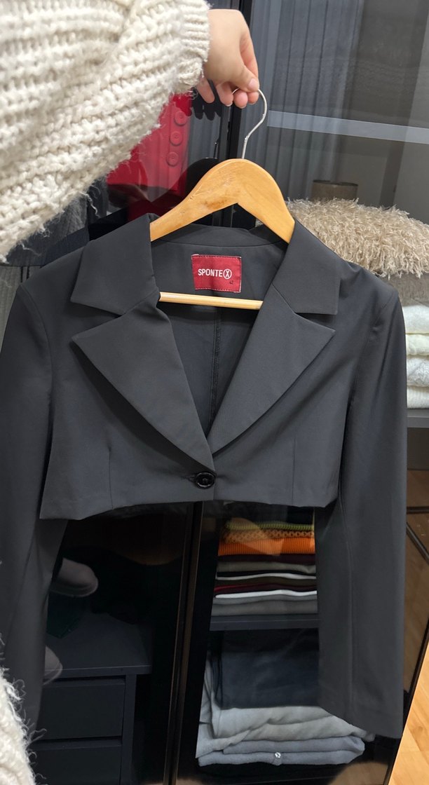 Siyah  Mini Kadın Blazer - Görsel 4