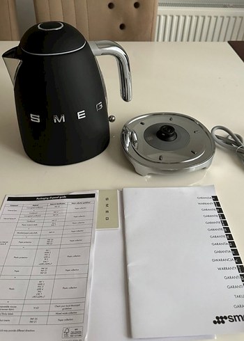 Smeg siyah kettle sıfır kutulu yeni ürün - Görsel 4