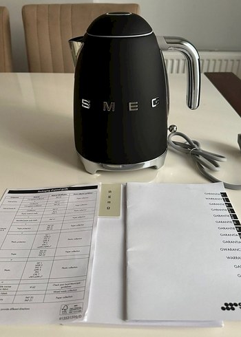 Smeg siyah kettle sıfır kutulu yeni ürün - Görsel 8