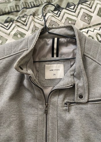 Gri Fermuarlı Erkek ceket - Görsel 2