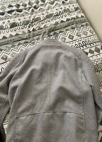 Gri Fermuarlı Erkek ceket - Görsel 3