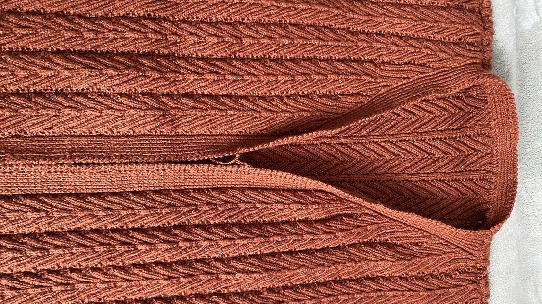 Kahverengi Pilili Örgü Kadın Yelek Kazak - Görsel 4