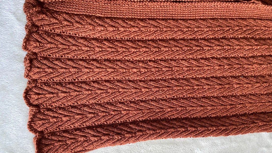 Kahverengi Pilili Örgü Kadın Yelek Kazak - Görsel 3