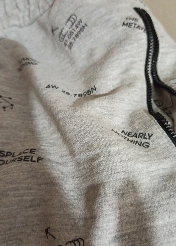 Gri Düğmeli Erkek Midi Şort Pijama - Görsel 2