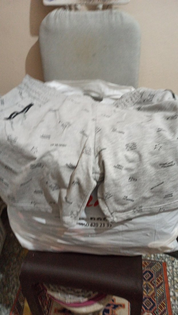 Gri Düğmeli Erkek Midi Şort Pijama - Görsel 3