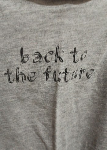 Gri Kısa Kollu Hamile Tişörtü - Görsel 2