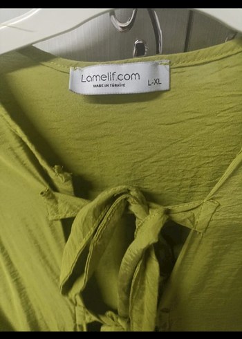 Uzun Kollu, Salaş Kesim Yeşil Bluzu - Görsel 3