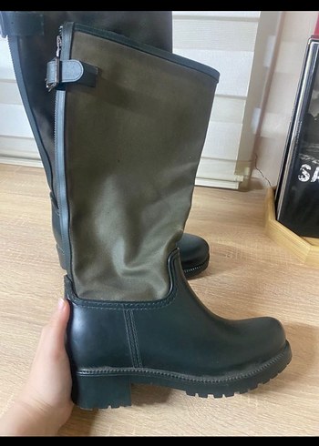 Deri Kemerli Kahverengi Dizüstü Çizme - Görsel 5