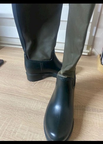 Deri Kemerli Kahverengi Dizüstü Çizme - Görsel 2