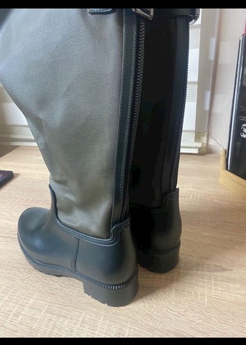 Deri Kemerli Kahverengi Dizüstü Çizme - Görsel 4