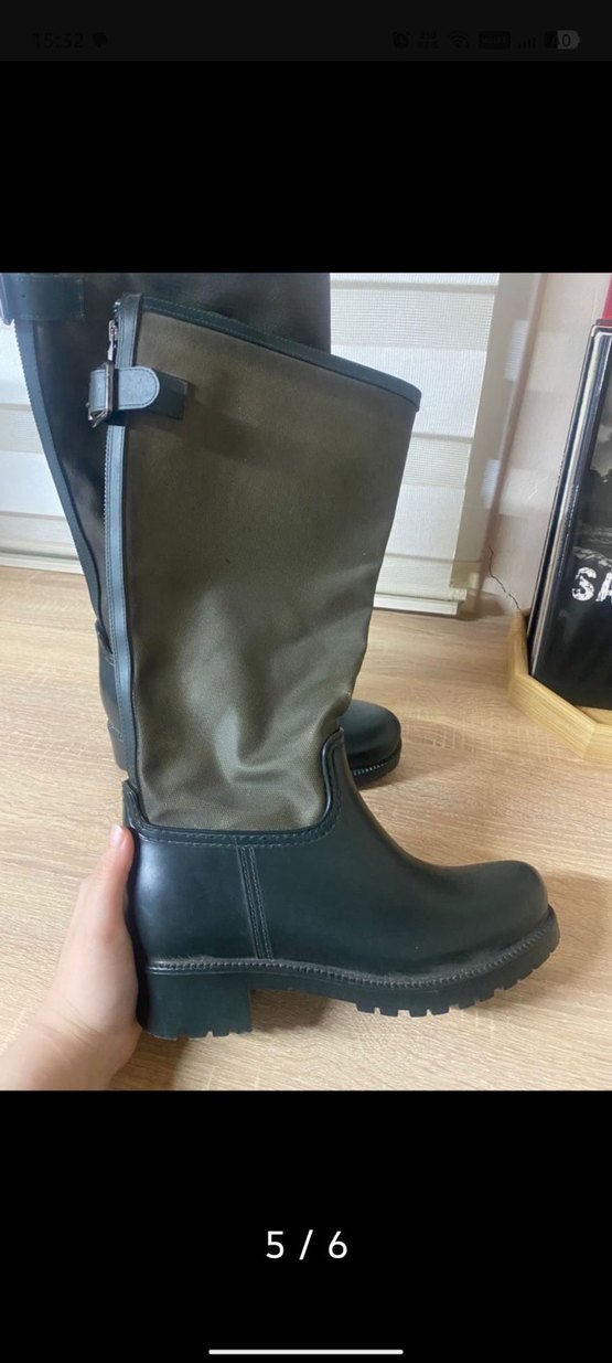 Deri Kemerli Kahverengi Dizüstü Çizme - Görsel 5