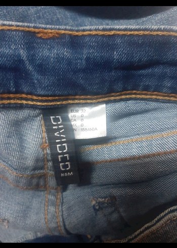 Mavi Düğmeli Kadın Denim Pantolon - Görsel 3