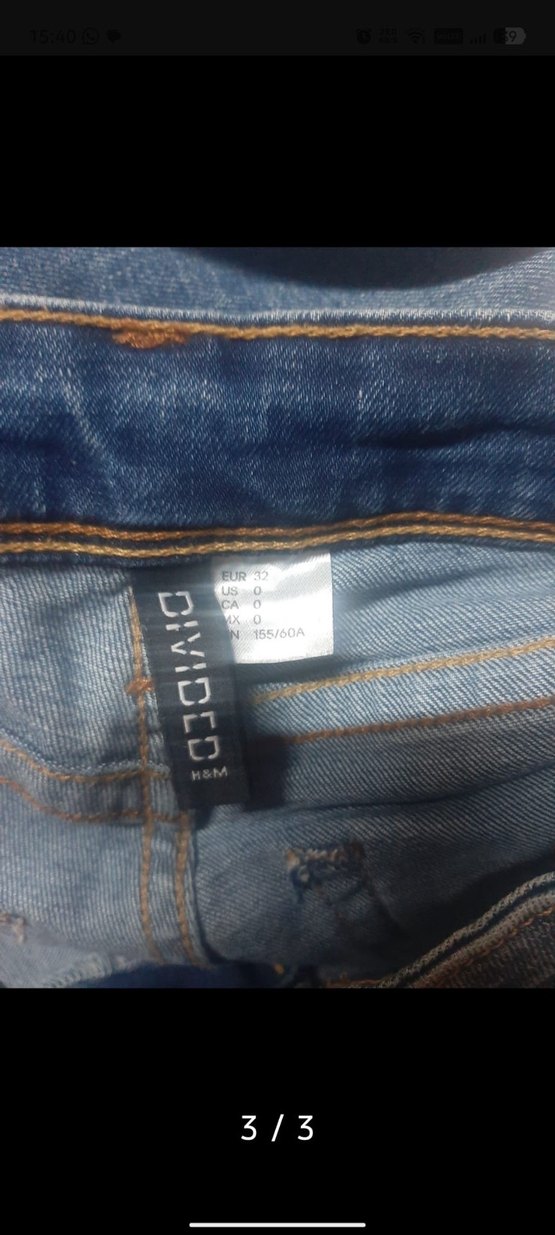 Mavi Düğmeli Kadın Denim Pantolon - Görsel 3