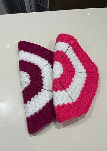 Renkli örgü banyo lifi - Görsel 2