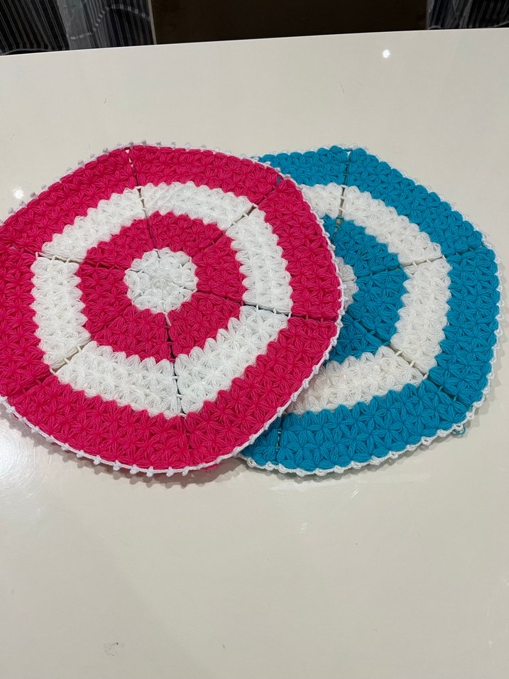 Renkli örgü banyo lifi - Görsel 5