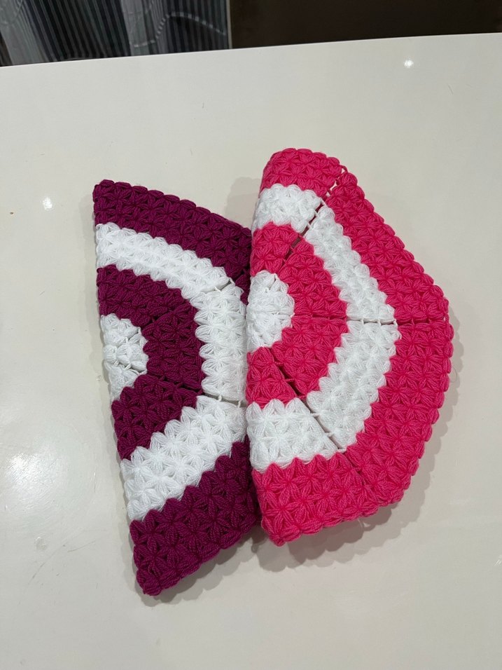 Renkli örgü banyo lifi - Görsel 2