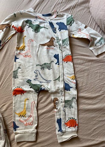 Uzun Kollu Düğmeli Bebek Tulum Gri - Görsel 3