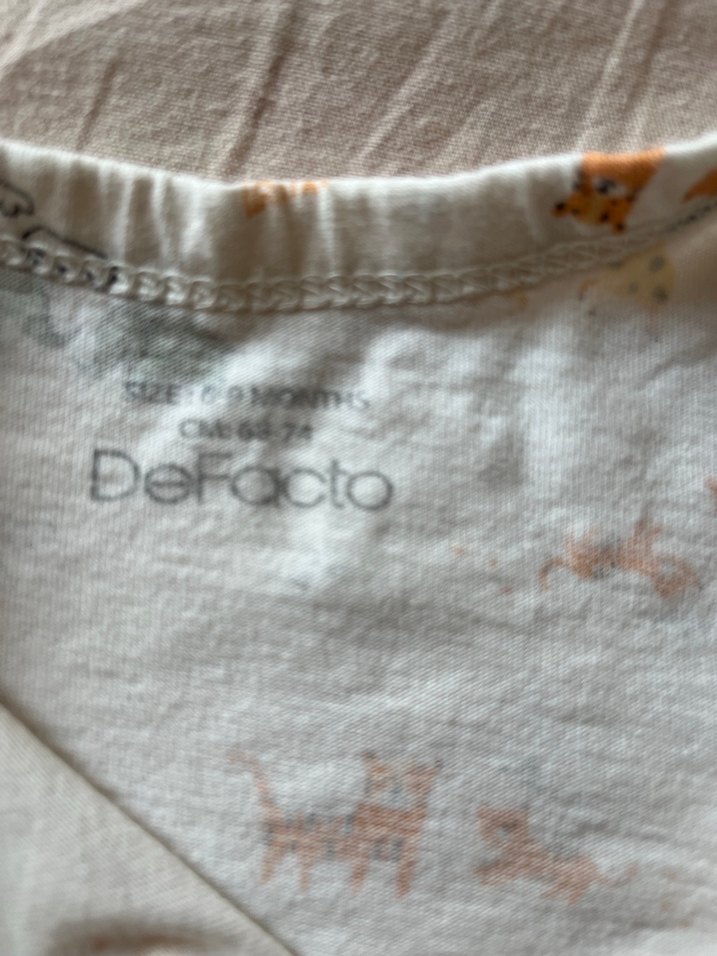 Uzun Kollu Düğmeli Bebek Tulum Gri - Görsel 4