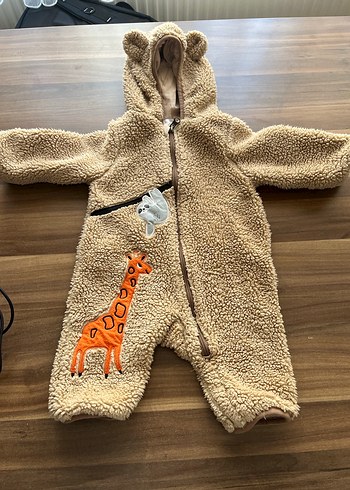 Kahverengi Leopar Desenli Bebek Tulumu - Görsel 3