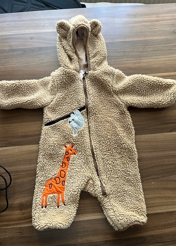 Kahverengi Leopar Desenli Bebek Tulumu - Görsel 4